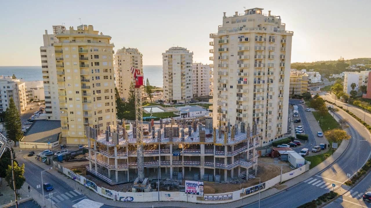 Photo: the same site under construction